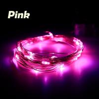 Luces De Fairy LED Rosa 100/200 Mini String Para Boda Fiesta Dormitorio Decoración Con Alambre Plateado Y Pilas Incluidas - details 0