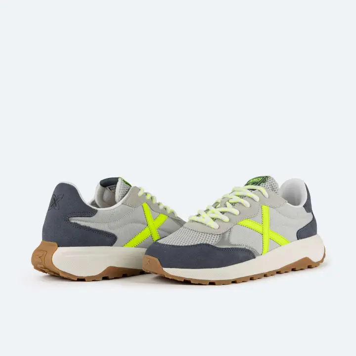 Zapatillas de Hombre Munich Babel 4599008 – Gris con tonos verdes fosforitos - 1