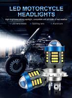Faros LED Dual Color H4 BA20D H6 Para Motocicleta Con Lente De Luz Baja Y Alta Luz Blanca Amarilla Antiniebla Para Scooter Y Motocicleta - details 0