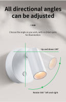 2Pcs Luz De Pared LED Recargable Por USB Magnética Sin Cable Para Dormitorio Lámpara De Lectura Sin Perforar Moderna Y Ergonómica Para Habitación Estudio Baño - details 7