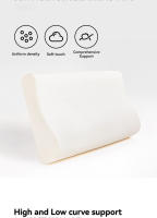 Almohada De Cuello Xiaomi Mijia pro De Memoria De Algodón Suave Y Transpirable Antibacteriana Soporte Fuerte 9cm 11cm Curva Baja Alta Ajuste Continuo - details 5