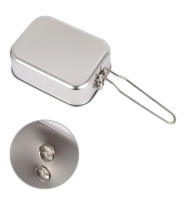 Caja Bento De Acero Inoxidable 900ML Con Tapa De Madera Para Camping Picnic Pesca Al Aire Libre Soporte Para Tetera Y Tabla De Cortar - details 7