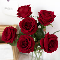 5pc Bellas Rosas Artificiales De Seda Para Decoración De Mesa Y Casas Regalo De San Valentín Decoración De Boda Y Aniversarios - details 5