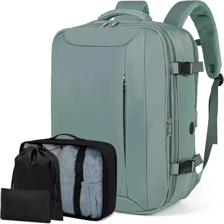 Mochila Viaje Cabina Avion 45x36x20, Mochila de Viaje para Easyjet con 3 Organizadores Equipaje de Mano con Bolsillo Antirrobo - 1