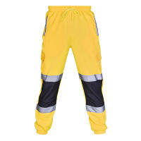 Pantalones De Seguridad Para Hombre Uniforme De Trabajo Con Rayas Reflectantes Pantalones Deportivos Sueltos Y Patchwork Tejidos De Algodón Y Lino Tipo De Tela: TWILL Secado Rápido - details 2