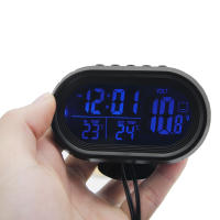 Reloj Electrónico Digital 4 En 1 Voltímetro Termómetro De Agua Y Luz Noturna Para Coche En Rojo Azul Verde Con Medidor De Temperatura Y Horloge - details 3