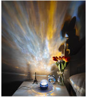 Lámpara De Ambiente Creativa Proyección De Estrellas Y Ondas De Agua Rotatoria Colorida Lámpara De Noche Para Decoración De Hogar Y Fiesta - details 9