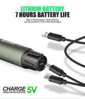 Micrófono Inalámbrico UHF Rechargeable 2 Canales Microfonos Dinámicos Ajustable Frequence Para Escenario 200 Pies DL602 - details 6