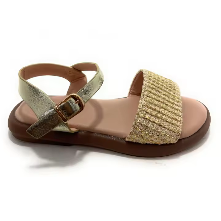 SANDALIAS NIñA PIEL TEJIDO - 1