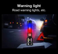 Linterna LED Ultra Brillante ABS 100000LM COB Roja Recargable USB 5 Modos Zoom Exterior Torcha Con Puntero Láser Resistente Al Choque Y Agua - details 3