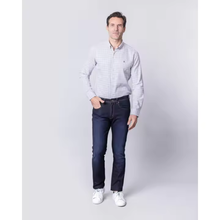 PANTALON DENIM 5 BOLSILLOS SMART OSCURO - 1