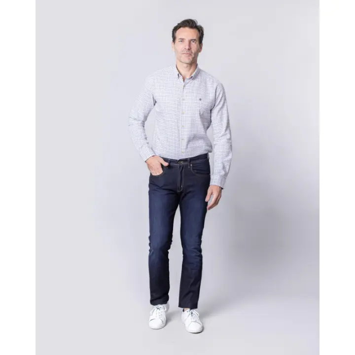 PANTALON DENIM 5 BOLSILLOS SMART OSCURO - 1