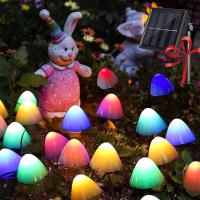 Luces De Hongo Solar Para Jardín Decoración Exterior Impermeable Con 8 Modos Luces Nocturnas Para Camino Paisaje Jardín Navidad - details 8