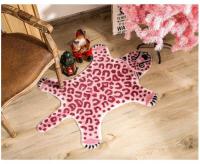 Carpetas Antideslizantes De Piel De Leopardo Rosa Imitación Tejido De Poliéster Lavable Para Sala De Estar Y Dormitorio - details 3
