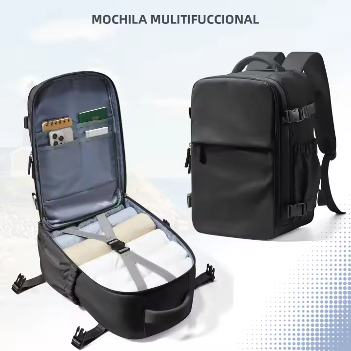 Mochila De Viaje Para Avión Cabin Airplane 40x30x20 Capacidad De Equipaje Para Hombres Y Mujeres Con Portátil De 15.6 Pulgadas - 1