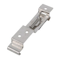 Par De Soportes Para Placa De Matrícula De Coche Europeo Clips Para Remolques Acero Inoxidable Con Carga Elástica Tamaño 11.5*2.5cm Color Plateado - details 4