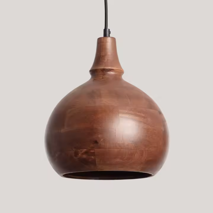 Ledkia Lámpara Colgante Madera Zeda Kanan III ILUZZIA Marrón - 1