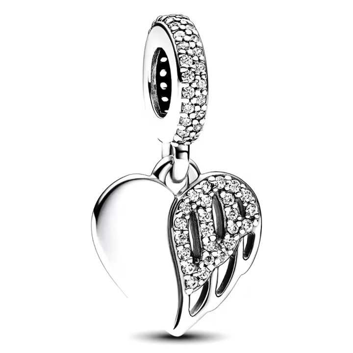 Pandora Charm de Colgante en Plata de Ley corazones y Angeles，Incluye Caja Original - 1