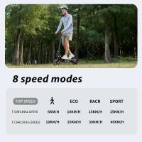 Scooter Eléctrico iScooter W8, Motor de 500W, Batería de 48V 10.4Ah, Neumático de 9.3 pulgadas, Velocidad Máxima de 40 km/h, Autonomía de 40 km, Freno de Disco Delantero + Freno de Tambor Trasero, Doble Absorción de Impactos, Control por App - details 2