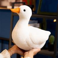 Peluche Realista De Pato Kawaii Almohada Divertida Para Niños Y Mascotas Regalo De Cumpleaños Simulado De Animal De Peluche Blanco - details 4