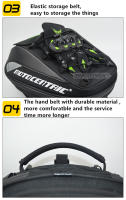 Bolsas De Asiento Trasero Para Motocicleta MOTOCENTRIC Impermeables Multifuncionales Con Bolsa De Casco Y Mochila Moto Rider - details 6