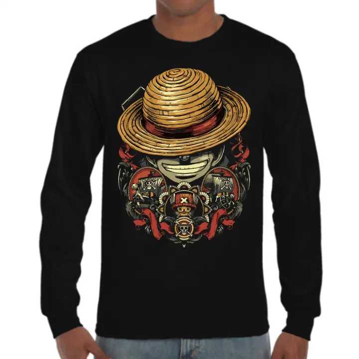 The Fan Tee Camiseta Manga larga de HOMBRE One Piece Luffy Monkey Zoro Nami 116 - 1