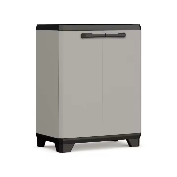 Armario auxiliar Planet Brico 2 puertas resina gris 90x68x39 cm - 1