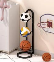 Estante De Almacenamiento Para Baloncesto Fútbol Y Voleibol De 2/3/4/5 Capas Metal Para Niños En Interior Organizador De Bolas De Deporte - details 7