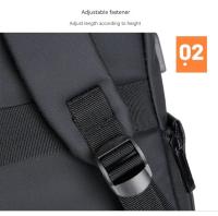 Mochila clásica de nailon para hombre, morral resistente al agua de negocios, de calidad, con carga USB, para ordenador portátil - details 18