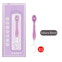Cepillo De Dientes Mini 2 En 1 Con Sabor a Menta Y Durazno Cepillo De Limpieza Oral Desechable Con Hilo Dental Para Adultos - details 14