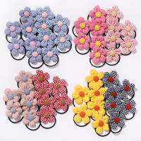 12Pcs Bolsa De Cinturones Elásticos Para Niñas Con Flores Hermosas Accesorios De Cabello Para Niños Amantes De Los Detalles - details 3
