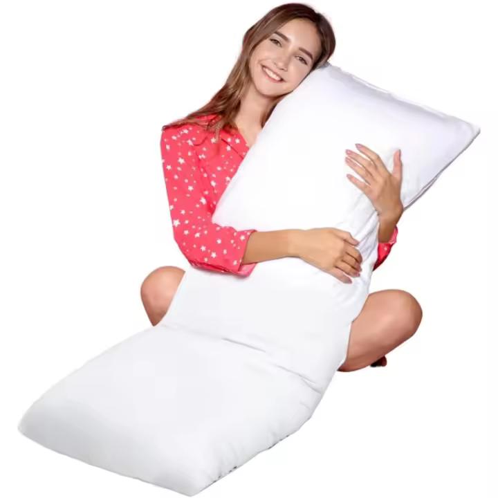 Bedding Home Maternity Bolster Pillow 4ft, Side Sleeper Pregnancy Pillow Cuddle Long Pillows for Sleeping, Anti Allergy Orthopedic Body Pillows (Small Double - 4ft) - 1