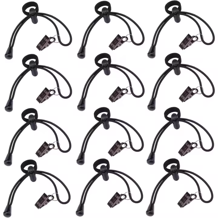 Paquete de 12 clips para fondos de Fotografía, vídeo y Televisión, color Negro - 1
