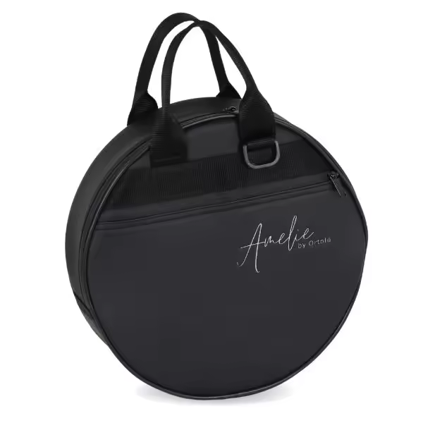 Estuche Funda Pandereta (Pandero) Acolchado  2 mm. Med : 30x9 cm. Negro Polipiel Amelie - 1