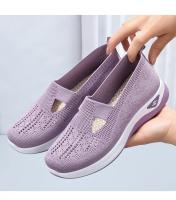 Zapatos De Mujer Verano Nuevo Confort Casual Moda Suela Suave Transpirable Zapato Plano Hueco Para Mujer Zapatos De Vulcanización Adulto Material Superior Algodón - details 5