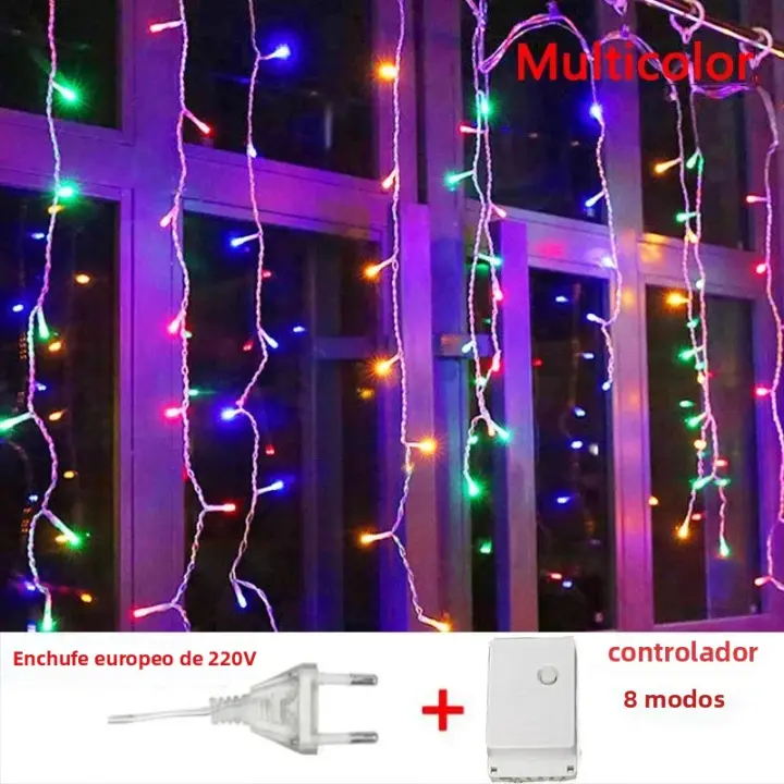 Luces De Navidad LED De Caña De Pescar Para Exterior Decoración De Casa Y Calle Guirnalda De Invierno Para Bodas Año Nuevo 220V EU - 1