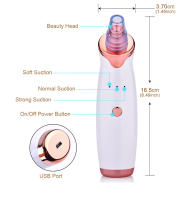 Instrumento De Succión De Puntos Negros Y Quemaduras De Acné Limpiador De Piel Facial USB Recargable ABS Sin Químicos De Alta Potencia - details 6