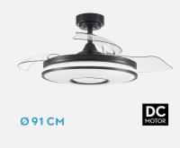 FABRILAMP Ventilador Dc Dani 48W-59w 4800LM-6980lm COLORES 4aspas 6velocidades 91D-107d 3000-4000-6000k Remoto+Reg.Intensidad+memoria+temporizador 24 Incluye mando a distancia y dos tijas de 12.5 y 25 centímetro Productos originales calidad de confianza - details 1