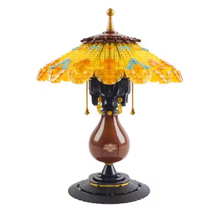 Lámpara De Mesa Retro Con Bloques De Construcción DIY Decoración Para Habitaciones Y Regalos Para Niños Y Adultos Iluminación Nocturna Con Piezas De Rompecabezas - 1