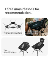 Silla De Camping Naturehike 2024 Ultraligera Y Portátil Estable Y Alta Carga Silla De Luna Baja Para Pesca Y Viajes Exterior - details 1