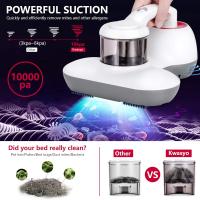 Aspirador de mano antiácoches, ideal para alergicos Limpiador de colchones esteriliza superficies Gracias A, Aspirador antiácoches/antibacterias para el sofá, 10KPa - details 0