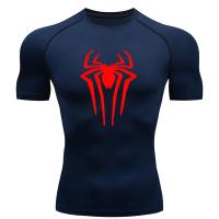 Camiseta De Deporte Para Hombre Con Estampado De Araña T-Shirt De Compresión Para Gimnasio Transpirable Y Secado Rápido Manga Corta Estilo Y2K Para Verano - details 9