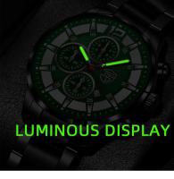 Reloj De Pulsera De Acero Inoxidable Para Hombre Moda Lujo Calendario Cuarzo Reloj Luminoso Para Negocios Con Fecha Completa - details 6