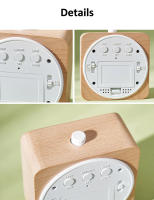 Reloj De Despertar De Madera Con Pantalla LED Y Función Snooze Mostrador Para Dormitorio Con Mostrador De Temperatura Y Fecha - details 11