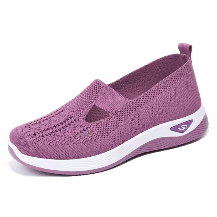 Zapatos De Mujer Verano Nuevo Confort Casual Moda Suela Suave Transpirable Zapatos Planos Con Agujeros Para Mujer Zapatos De Tela Mesh - 1