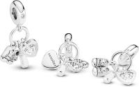 Charm colgante de biberón y zapatos de Pandora - Momentos compatibles - Joyería para mujer - Fabricado en plata de ley，Incluye Caja Original - details 0