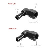 Adaptador De Conexión Rápida 1PC Aluminio 6AN 8AN Hembra a 3/8" 5/16" Para EFI Fitting Adapter De Motor Speed Racing - details 7