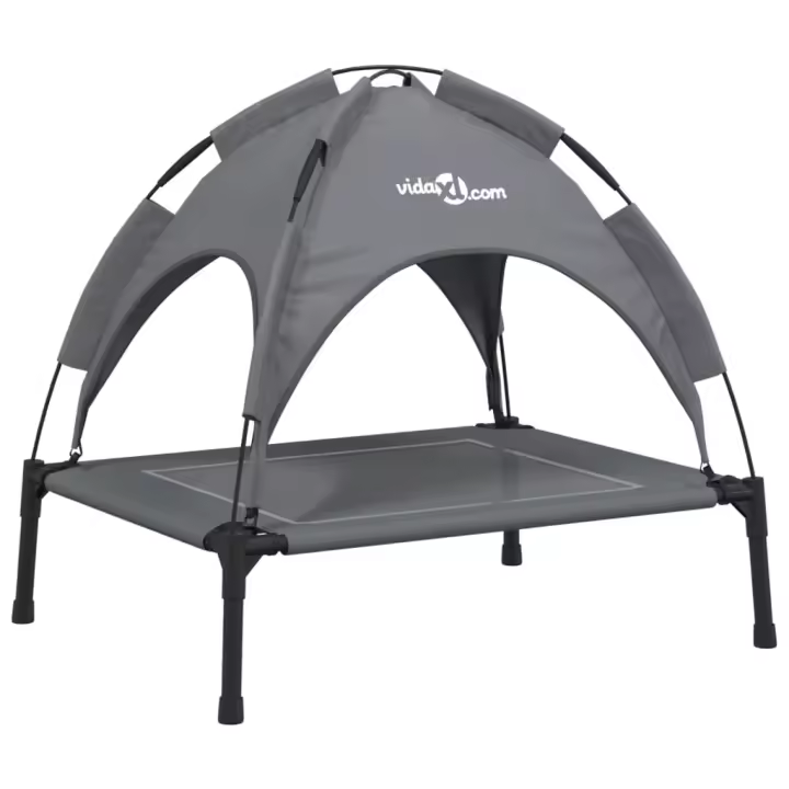 vidaXL Cama para perros con dosel antracita tela oxford y acero Dimensiones 63 x 49, 5 x 60 cm,  71 x 64 x 70 cm y mas - 1