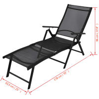 vidaXL Tumbona plegable de aluminio Sillas de Exterior Ideal para jardín, playa, piscina, terraza Tumbona Piscina Tumbonas Playa Tumbonas Jardín Exterior - details 5
