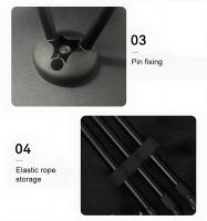 Mesa Redonda Portátil Y Desmontable WESTTUNE Para Camping Y Picnics Con Pies Ajustables Y Diseño De Aluminio Ultraligero Para Jardín Y Exterior - details 4